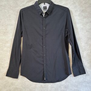 JB Holt Mens Standard Fit Long Sleeve Button Down Shirt Black JB274FPW Medium